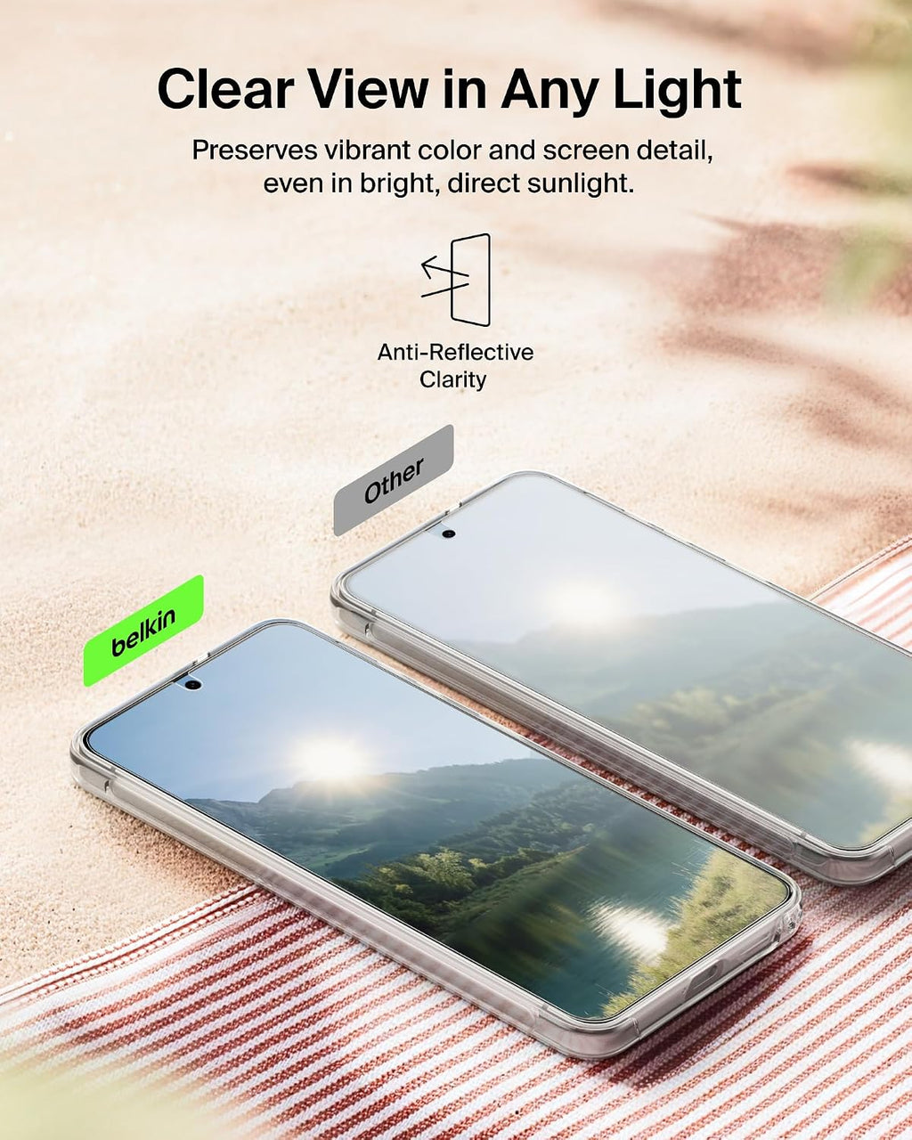 Belkin ScreenForce Titan Protective Bundle for Samsung Galaxy S26 with Scratch Resistant Screen Protector, Shockproof Phone Case and Anti-Reflective Camera Lens Protector - 4M Drop Protection