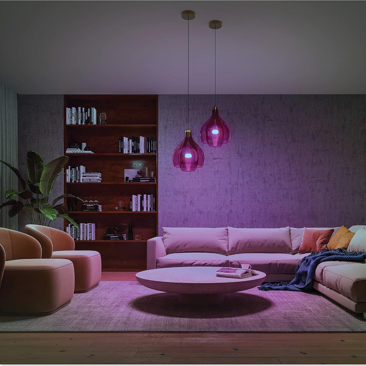 Philips Hue White and Colour Ambiance Smart Light Bulb Starter Kit, 75W - 1100 Lumen [E27 Edison Screw] 3 Bulbs + Smart Buttons — With Bluetooth — Works with Alexa — Google Assistant and Apple Homekit — Black