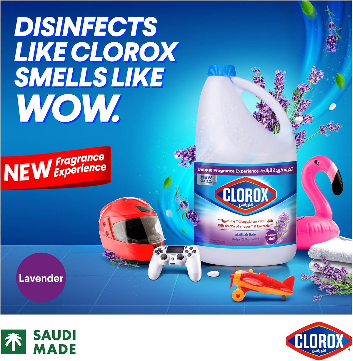 Clorox Liquid Bleach 3.78L, Lavender Scent New Fragrance Experience, Kills 99.9% of Viruses and Bacteria — additional view 2
