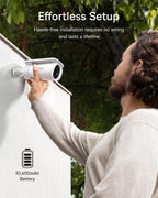Baseus S1 Solar Outdoor Security Camera 2K — Solo Camera — White