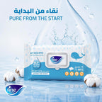 Fine Baby Aqua Wipes – Pack of 6 x 72 Sheets (432 Wipes), 99.9% Pure Water & Soft Cotton — additional view 2