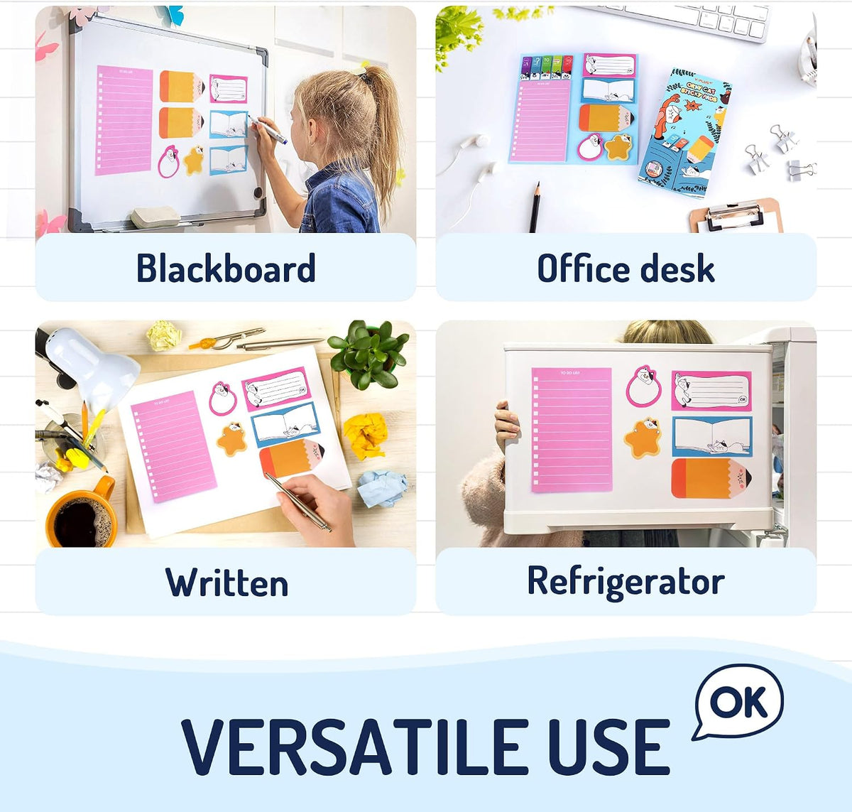 YPLUS Teacher Cat Sticky Notes — Teacher Cat