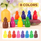 YPLUS Stackable Jumbo Crayons — 8 Colours