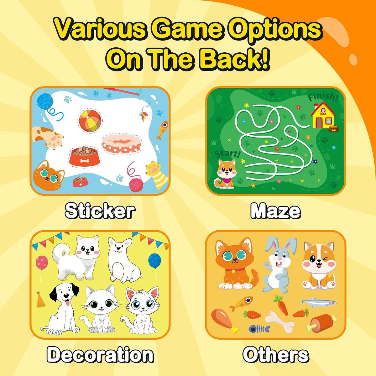 YPLUS Reusable Water-Reveal Activity Book — Animals