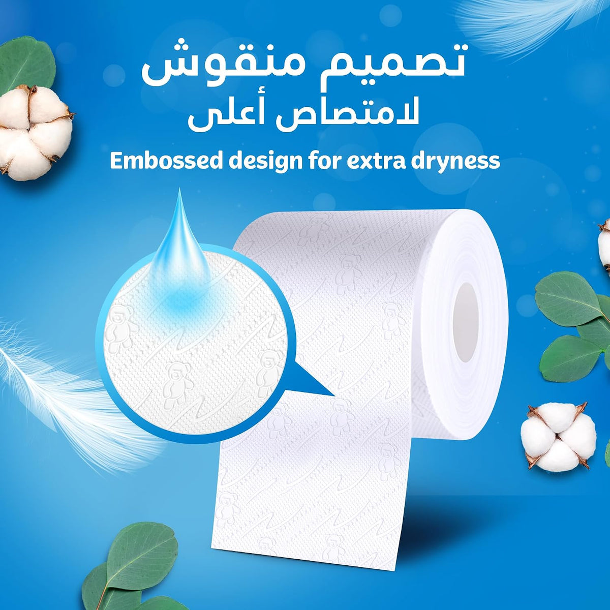 Kleenex Dry Soft Toilet Tissue Paper, 2 PLY, 12 Rolls x 200 Sheets, Embossed Bathroom Tissue with a Touch Of Cotton — additional view 3