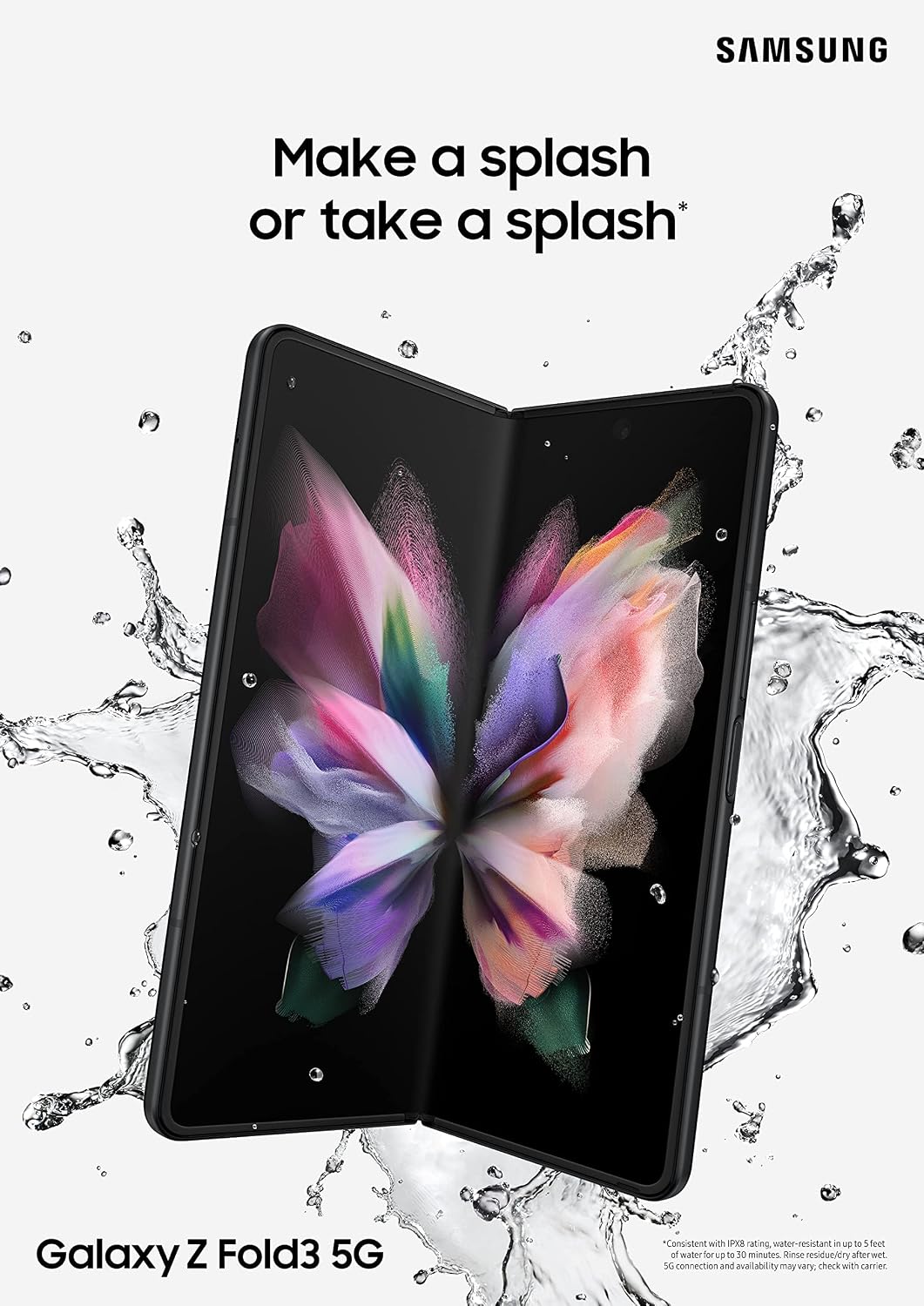 SAMSUNG Galaxy Z Fold 3 5G (256GB Storage, Phantom Black)