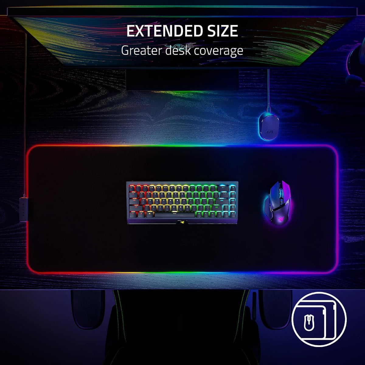 Razer Strider Chroma Hybrid Gaming Mouse Mat Chroma RGB — Black — product image 6