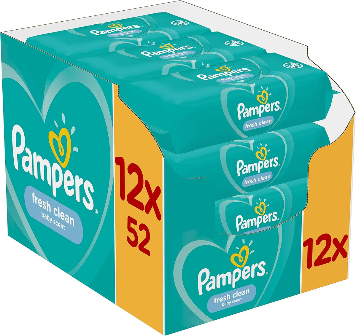 Pampers Fresh Clean Baby Wipes 12 Packs