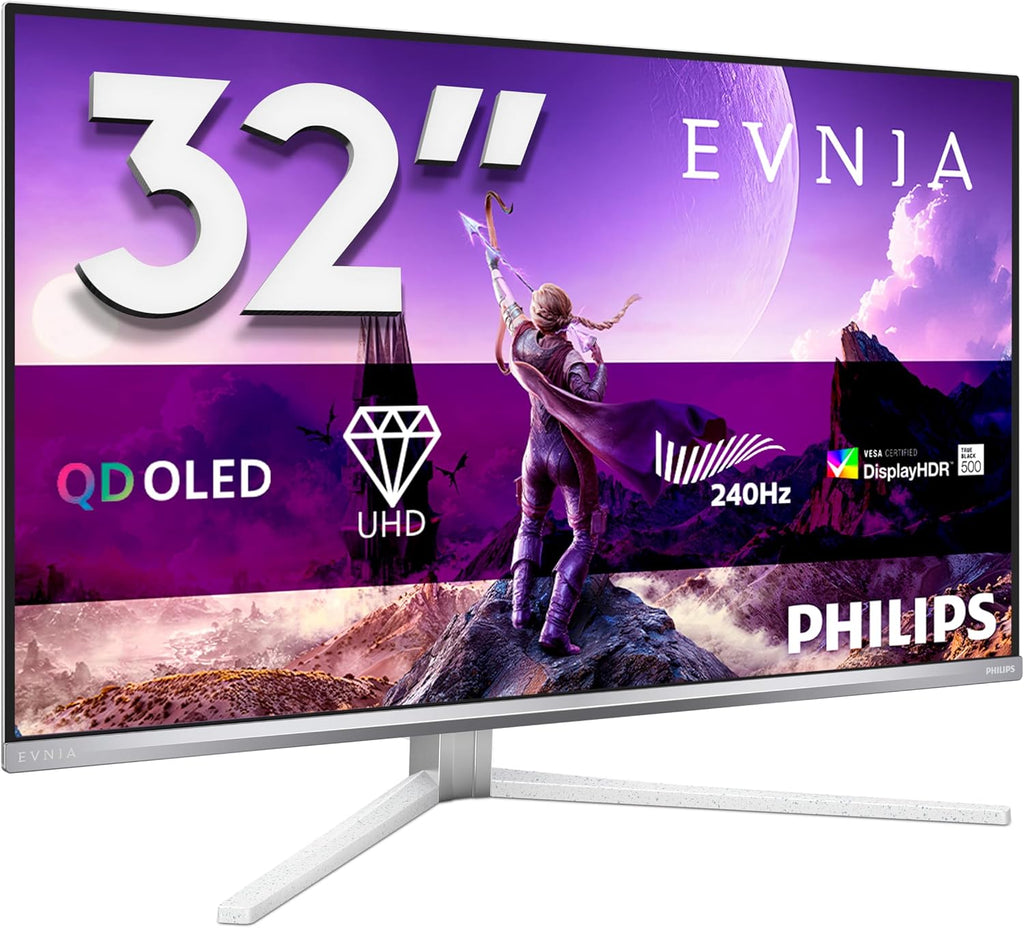 Philips Evnia 8000 32M2N8900P/00 computer monitor 80 cm (31.5") 3840 x 2160 pixels 4K Ultra HD QD-OLED White: — White