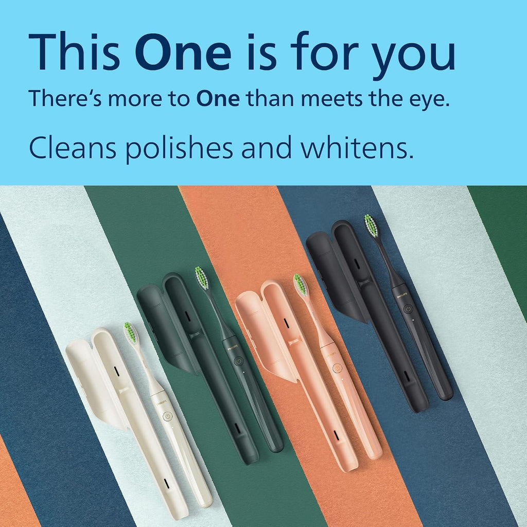 Philips SONICARE Philips One Rechargeable Toothbrush, Snow, 2 Piece Set — White