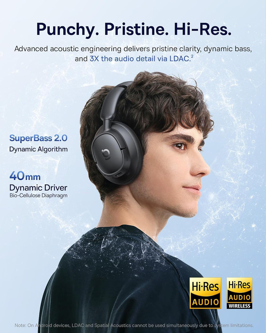Baseus Bass BH1 NC Noise-Cancelling Headphones — Black