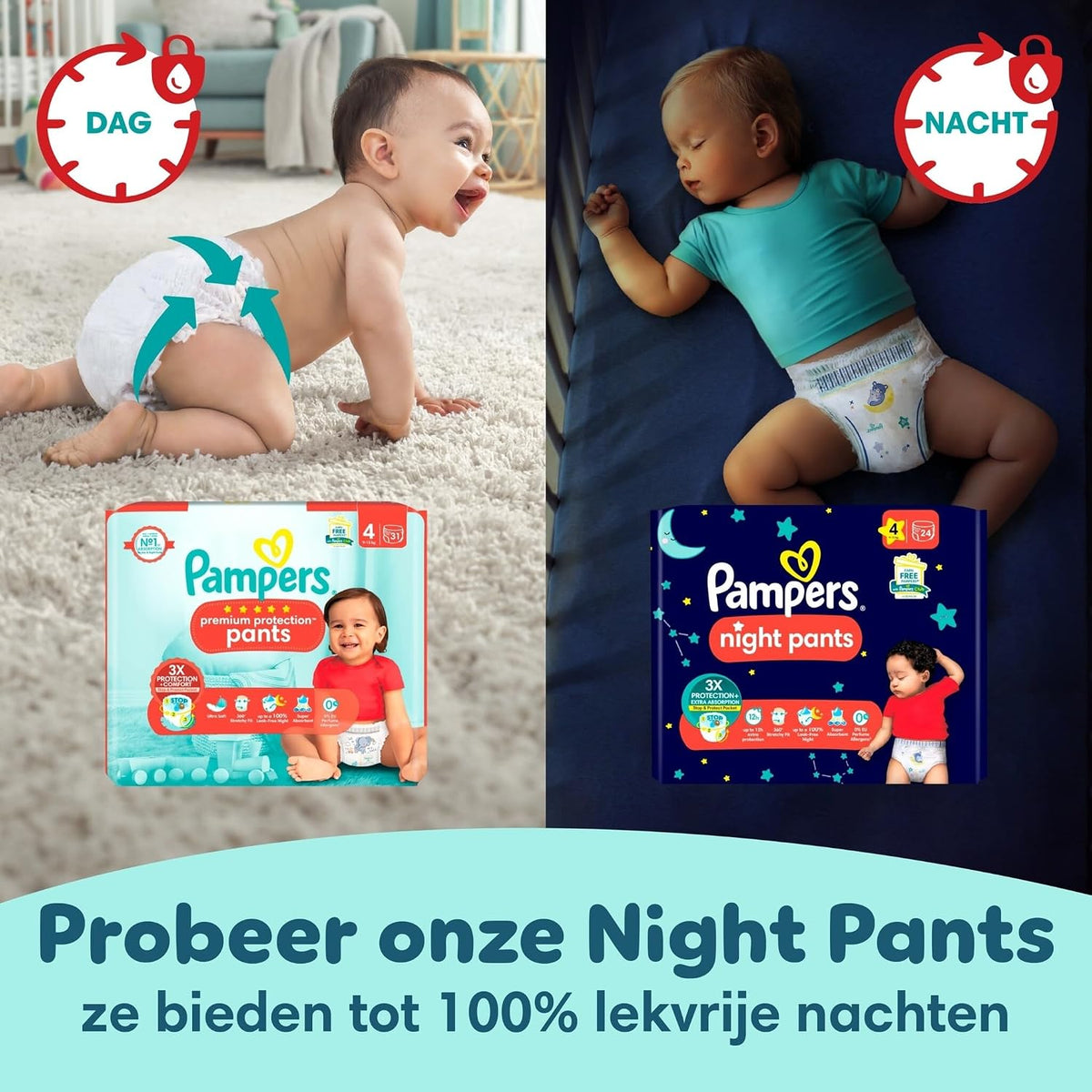 Pampers Premium Protection Pants Size 5, 144 Nappies, 11 kg - 17 kg, with 360° Fit and 2 x Wider Cuffs than Before for Our Best Comfort and Protection