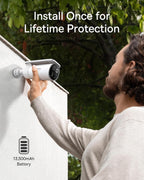 Baseus S1 Pro Solar Outdoor Security Camera 3K — 2-Camera Kit — White