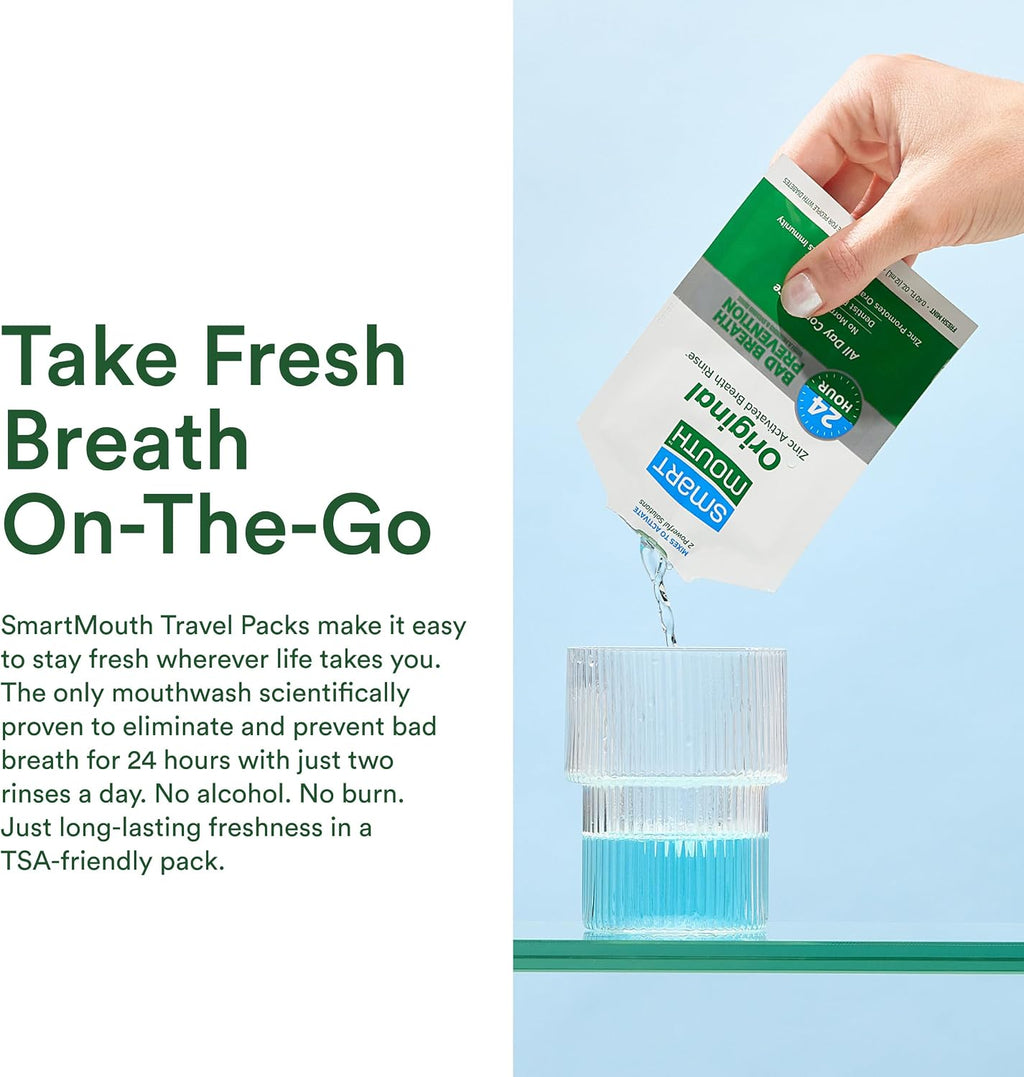 SmartMouth Original Zinc Activated Mouthwash Single Packs, Mint, 10 Count — additional product view 4