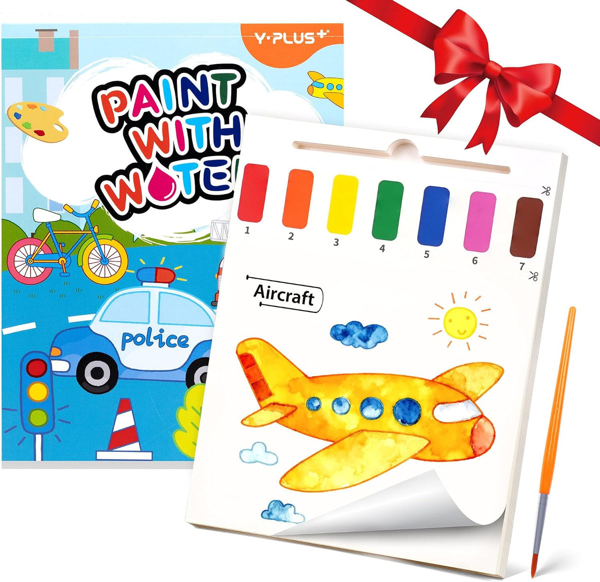 YPLUS Paint with Water Activity Books — Transportation