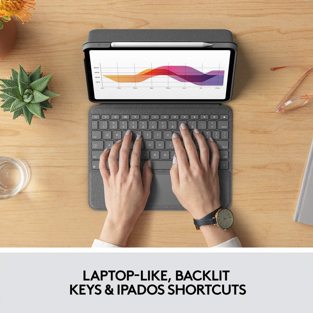 Logitech Folio Touch Keyboard Case for iPad Air 4th / 5th Gen — Black