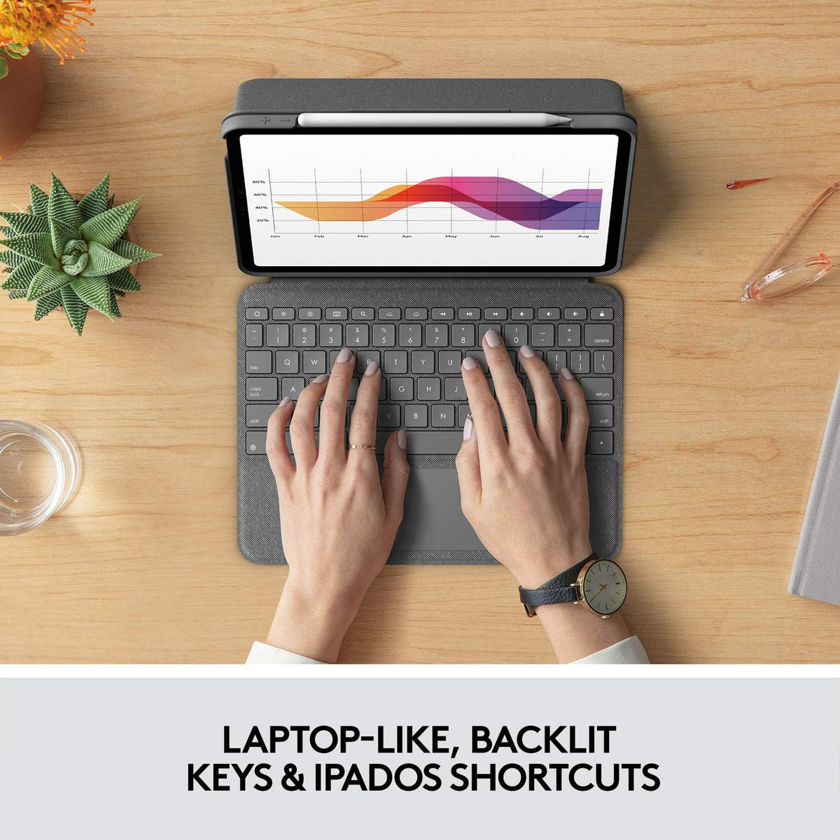 Logitech Folio Touch Keyboard Case for iPad Air 4th / 5th Gen — Black