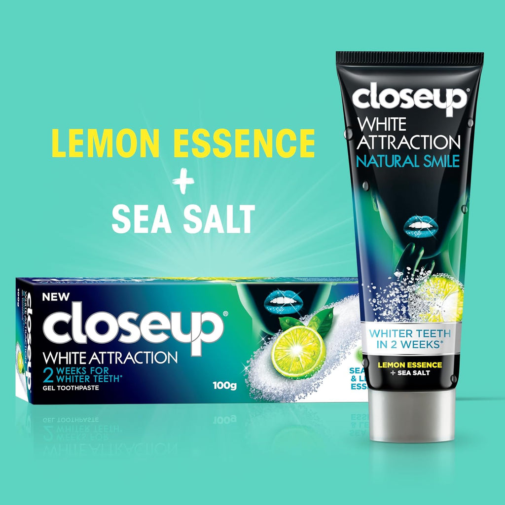 Closeup White Attraction Toothpaste Lemon & Sea Salt 75ml — additional product view 3