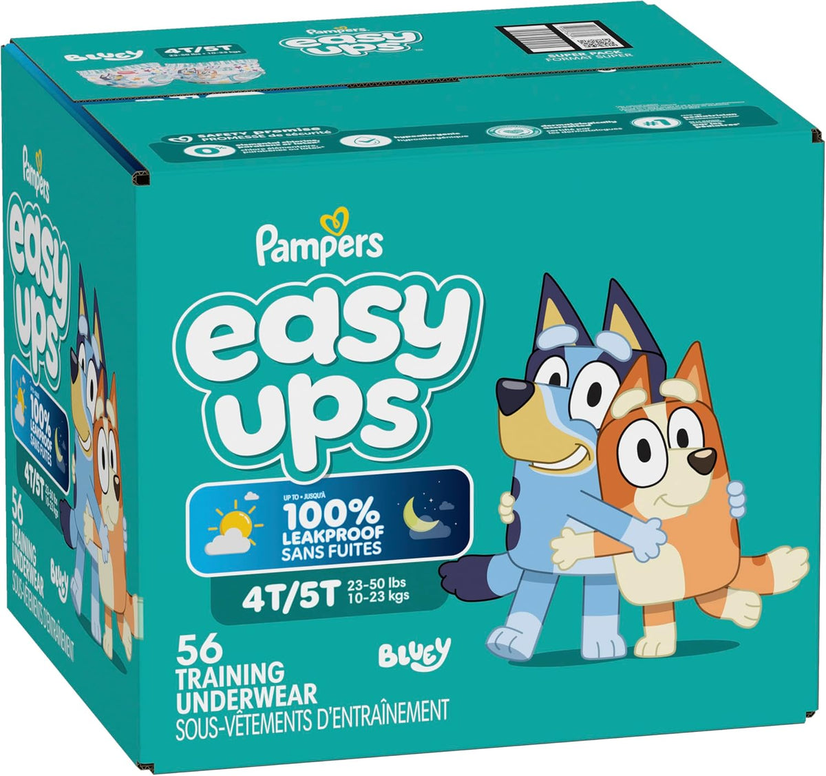 Pampers Easy Ups Training Underwear Boys, 4T-5T Size 6 Diapers, 56 Count (Packaging & Prints May Vary)
