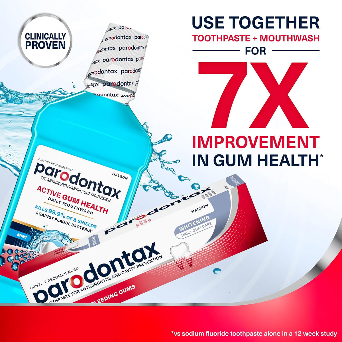 Parodontax Bleeding Gums and Gingivitis Toothpaste, Whitening, 3.4 Ounce (Pack of 3) — additional product view 7