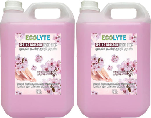 ECOLYTE+ Disinfectant Ecolyte Premium Hand Wash Liquid Refill - 5 Liter - Spring Blossom - Effective Germ Protection