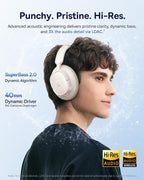 Baseus Bass BH1 NC Noise-Cancelling Headphones — White