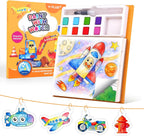 YPLUS Watercolour Activity Book with 8 Paint Colours — Vehicles