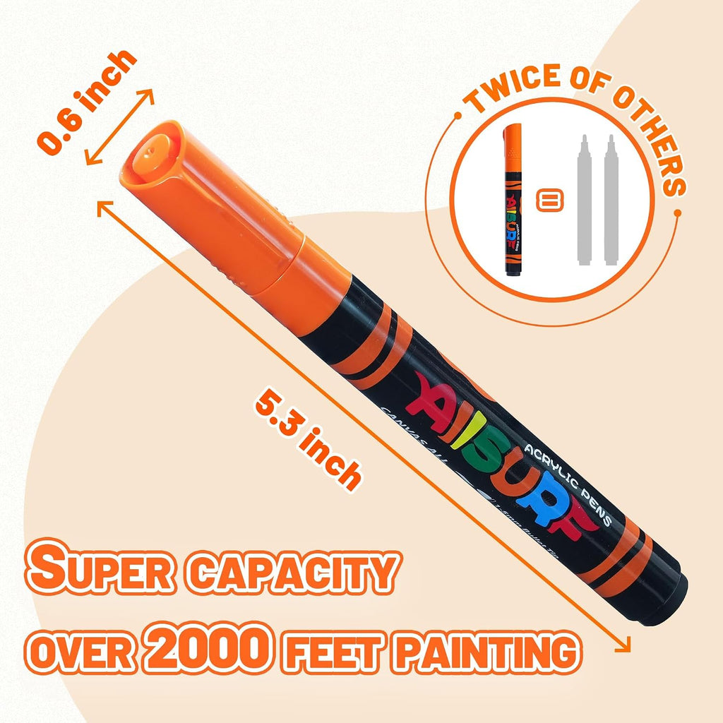 YPLUS Acrylic Paint Markers — 16 Colours