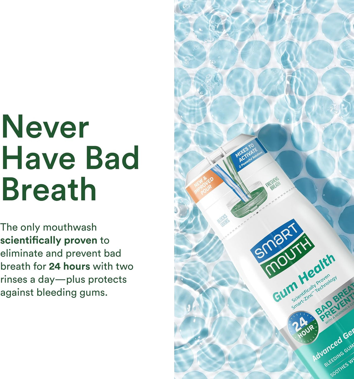 SmartMouth Gum Health Zinc Activated Mouthwash, 16 fl oz, 2-Pack — additional product view 5