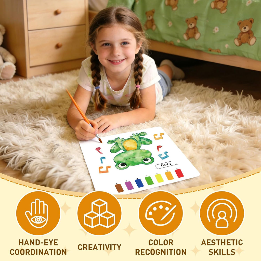 YPLUS Paint with Water Activity Books — 3 Themes