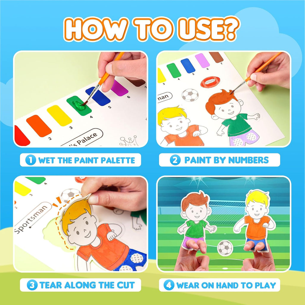 YPLUS Paint with Water Activity Books — profession