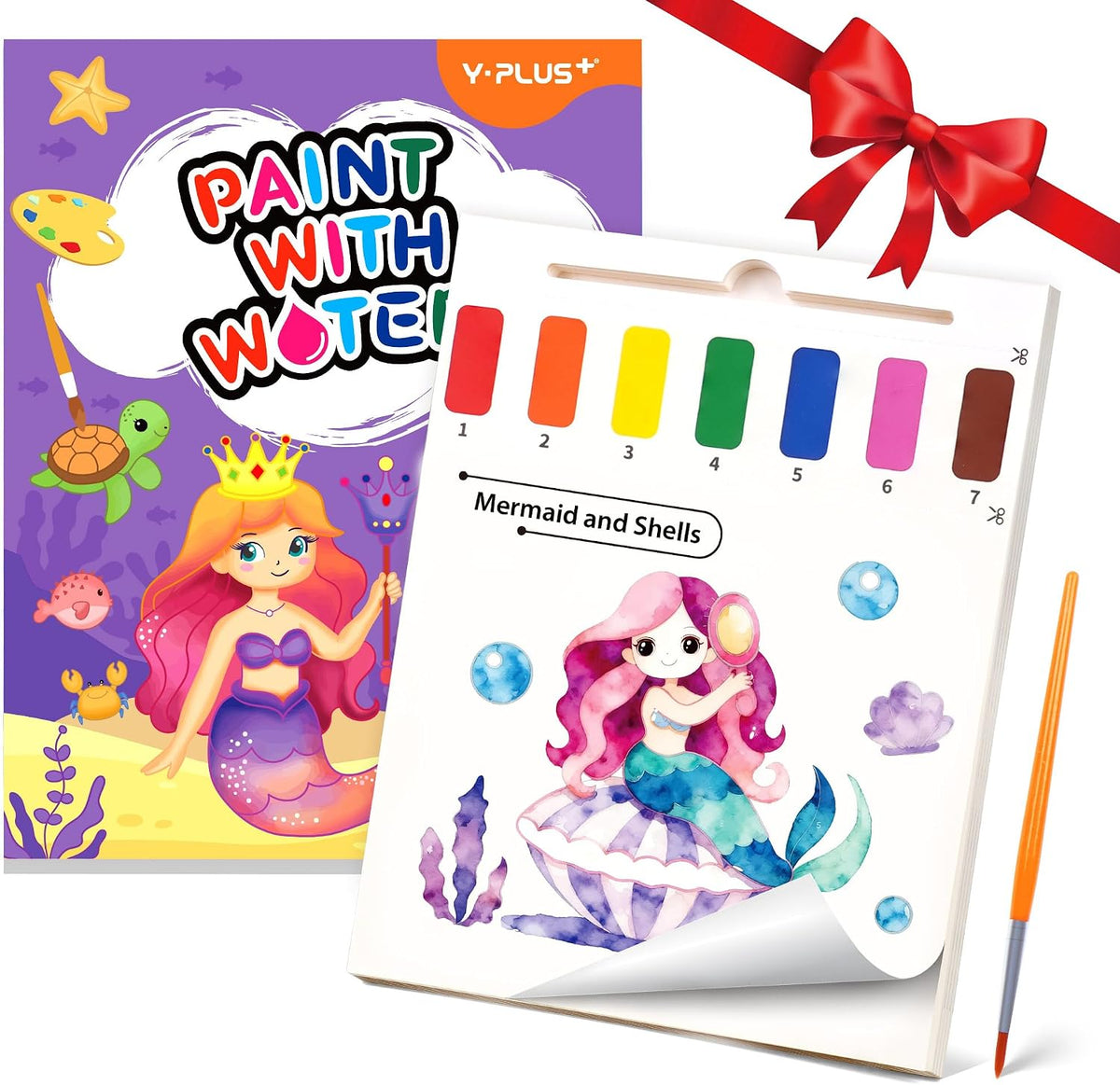 YPLUS Paint with Water Activity Books — Mermaid