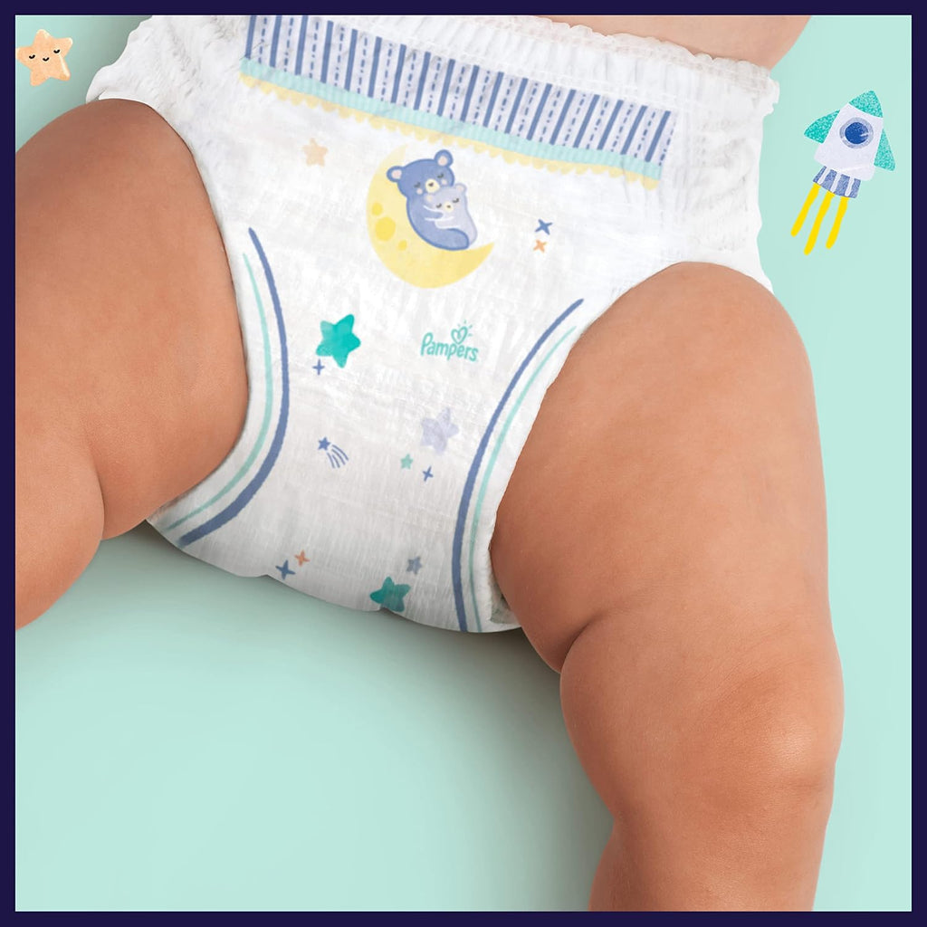 Pampers Nappy Pants Size 4 (9-15 kg / 20-33 lbs), Baby-Dry Night, 156 Nappies, MONTHLY BOX, Extra Protection All Night Long, Pull Ups