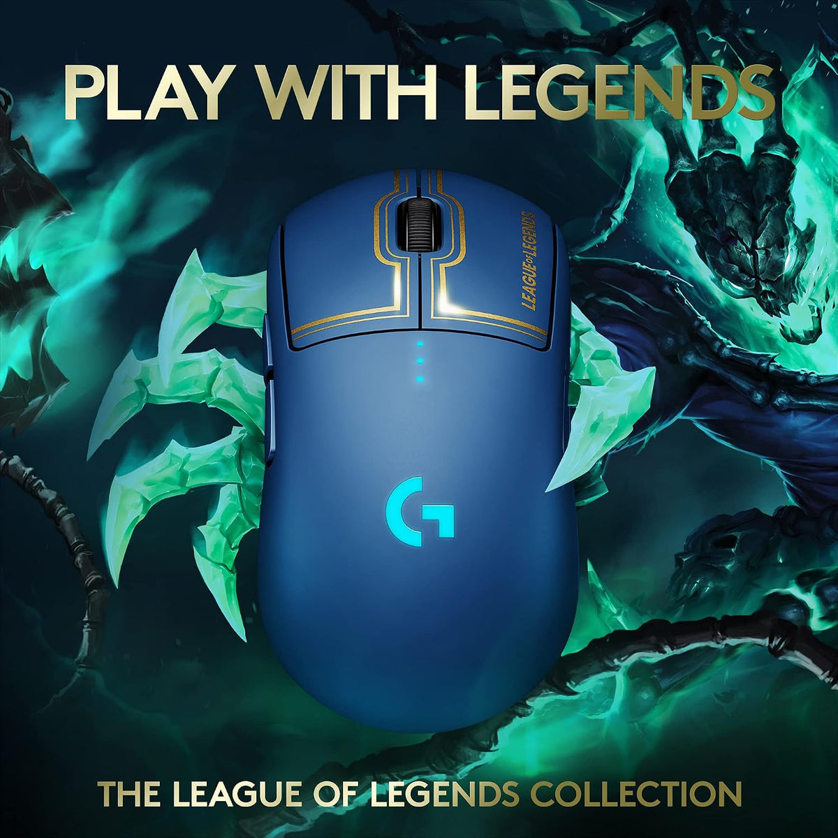 Logitech G PRO Wireless Gaming Mouse — League of Legends Edition — Bule