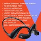 JBL Endurance Pace Open-Ear Sports Headphones — Black/Grey