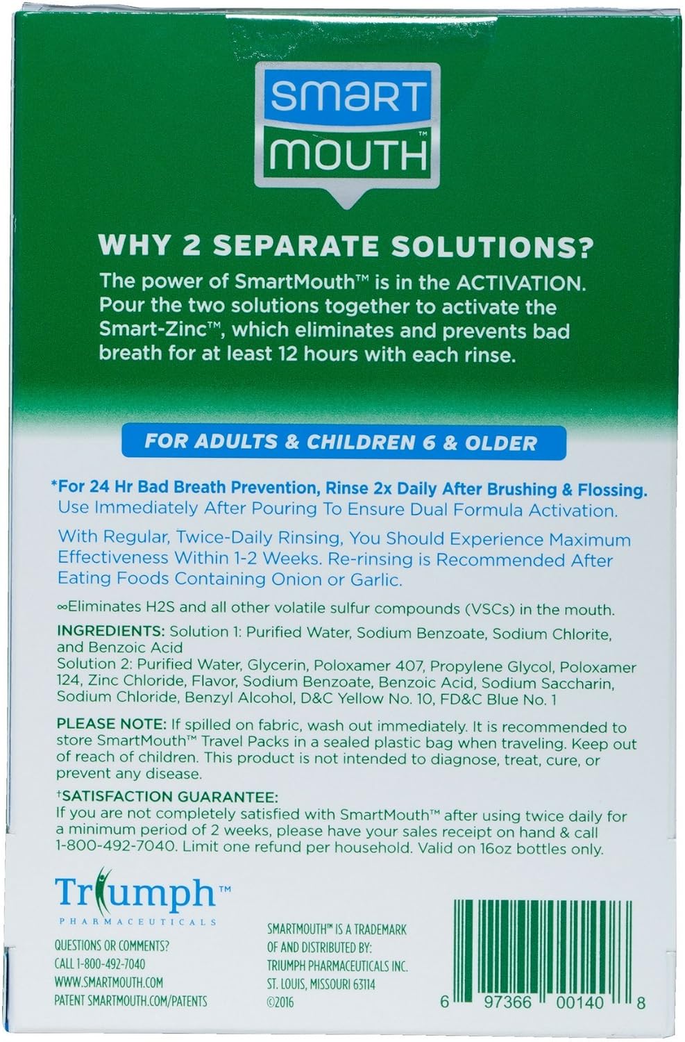 SmartMouth Mouthwash Packets, Clean Mint, 10 Count — additional product view 2