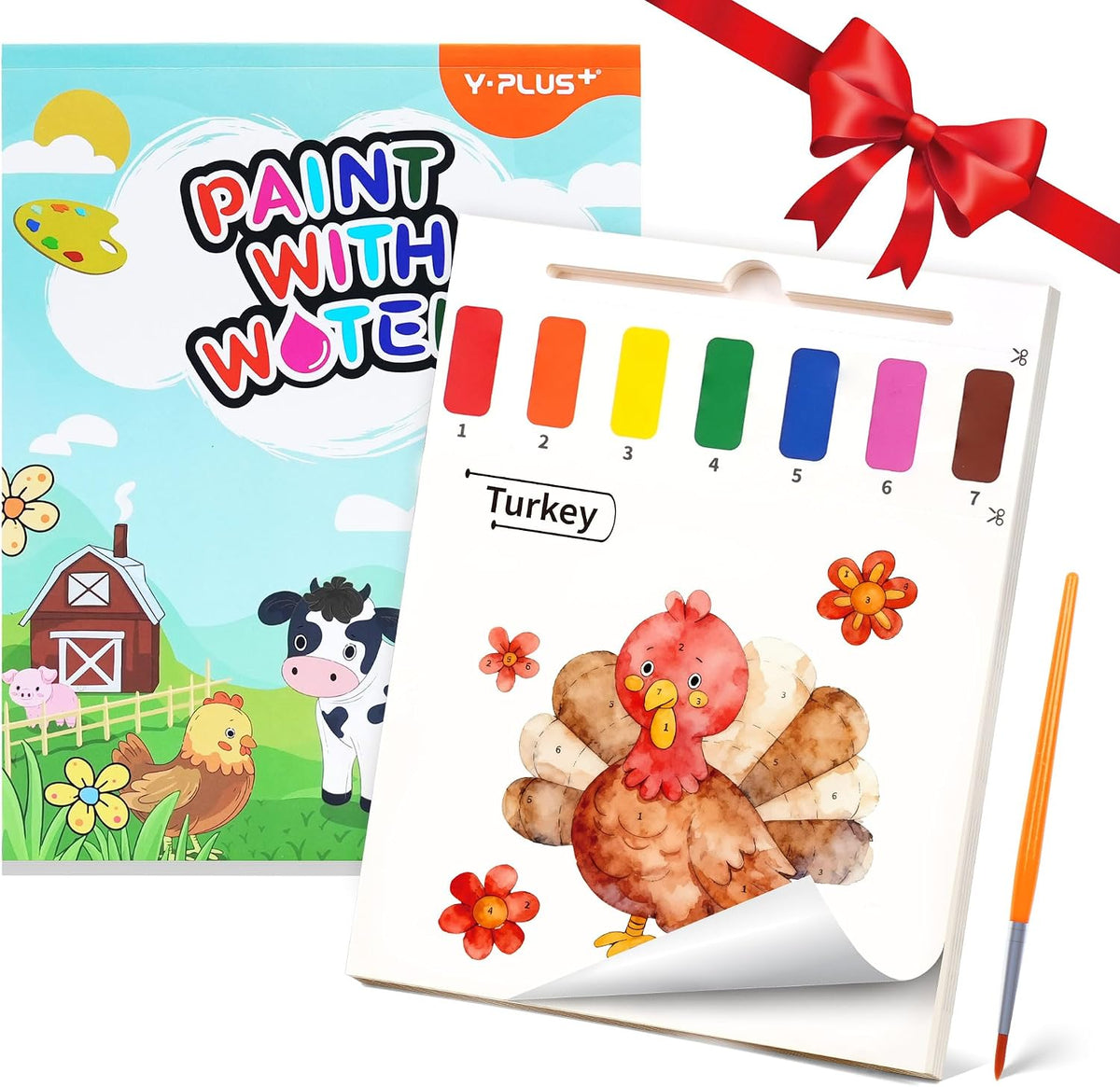 YPLUS Paint with Water Activity Books — Farm