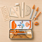 YPLUS Geometry Set with Storage Tin — 11 Pieces