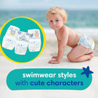 Pampers Splashers Swim Diapers - Size L, 17 Count, Gap-Free Disposable Baby Swim Pants