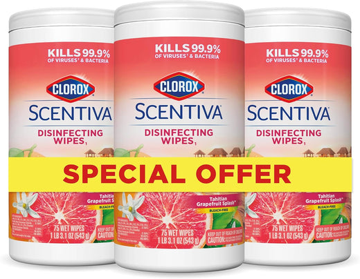 Clorox Scentiva Disinfecting Wipes Grapefruit & Orange Blossom