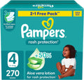 Pampers Rash Protection Aloe Taped Diapers 9-14kg Size 4 Giga Box 270 Count