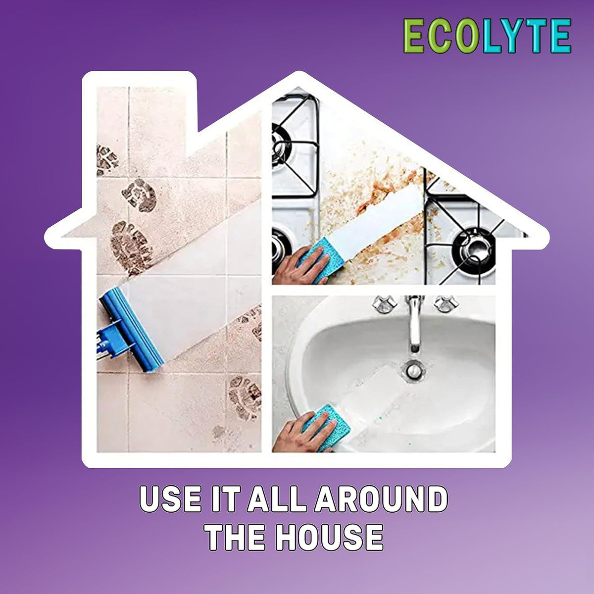 ECOLYTE+ Floor Cleaner, Premium All Purpose Cleaner Plus Disinfectant, for Hospital, Home, Office & Commercial Use for Dirt, Stains & Germs, Floor Cleaning (Lavender, 5 Liter) — additional view 4
