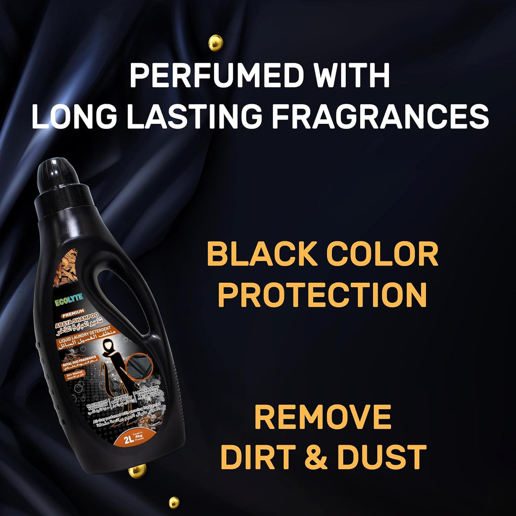 ECOLYTE+ Abaya Shampoo, Premium Liquid Laundry Detergent (Royal Oud, 2 Liter) — additional view 6