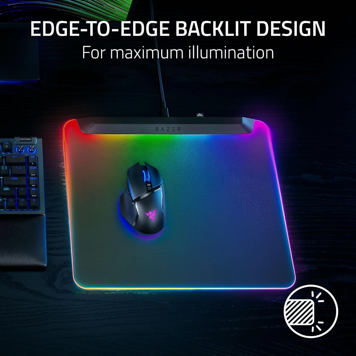Razer Firefly V2 Pro Fully Illuminated RGB Gaming Mouse Mat — product image 2