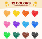 YPLUS Peanut-Shaped Crayons — 12 Colours