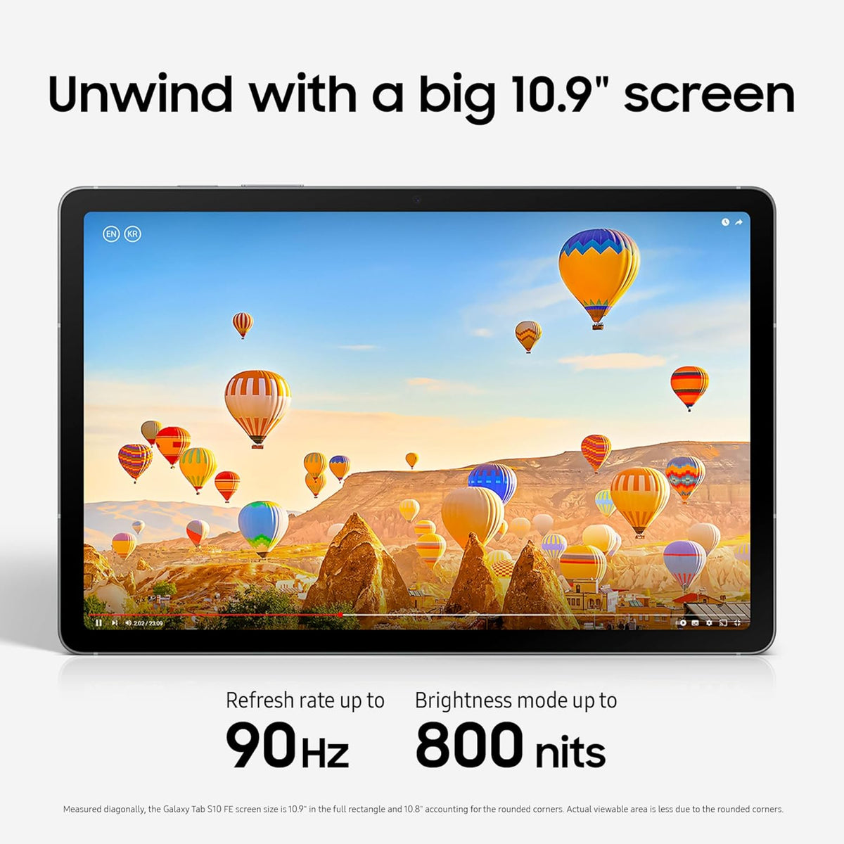 Samsung Galaxy Tab S10 FE 256GB WiFi Android Tablet, Large Display, Long Battery Life, Exynos 1580 Processor, IP68 Water-Resistant, 90 Hz Refresh, S Pen for Note-Taking, Blue- International Version