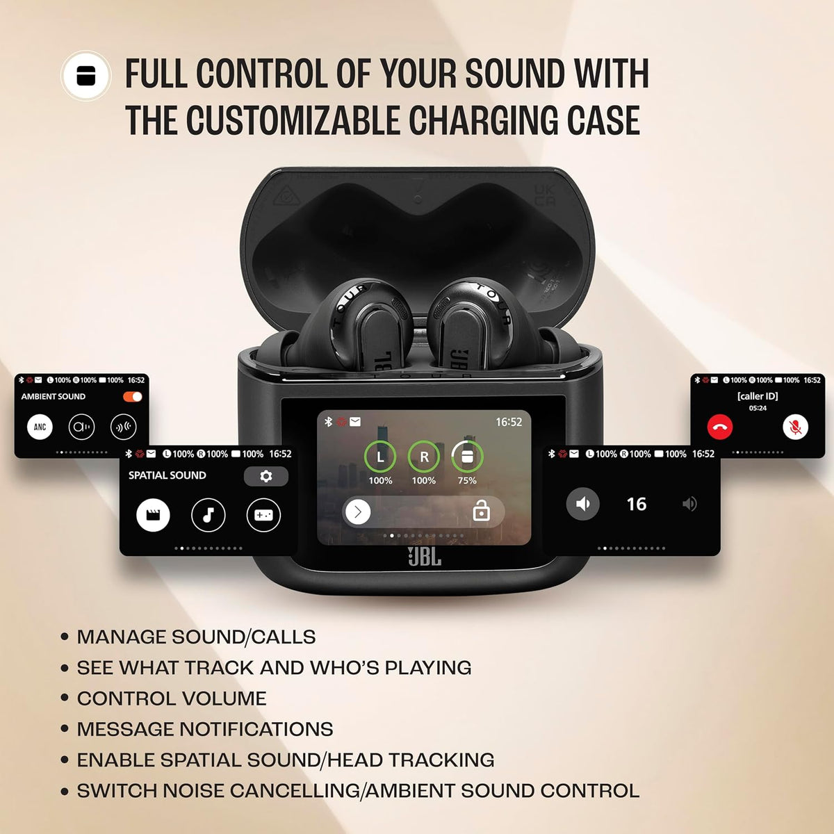 JBL Tour Pro 3 True Wireless Earbuds — Black
