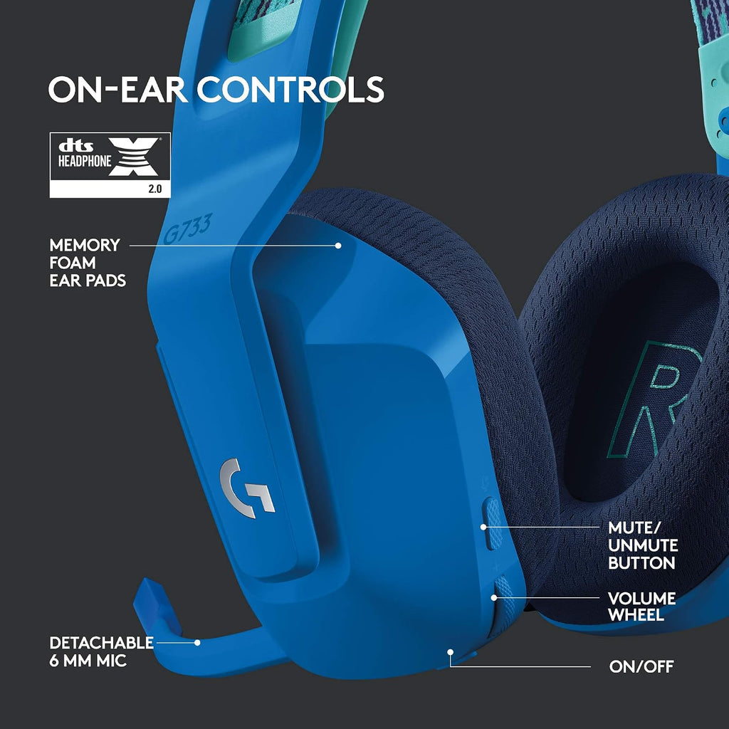 Logitech G733 Wireless Gaming Headset — Blue