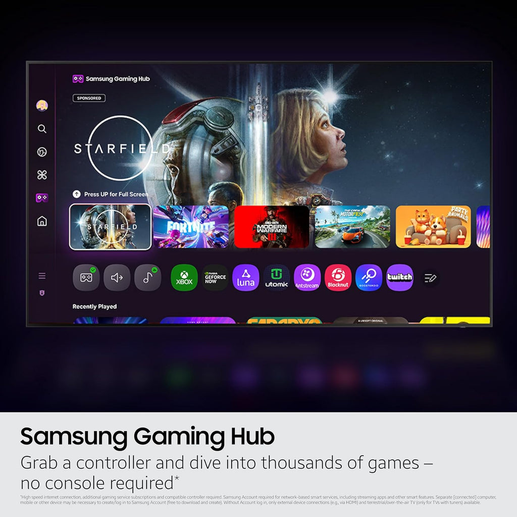 Samsung 85-Inch Class Crystal UHD U8000F 4K Smart TV (2025 Model) Endless Free Content, Crystal Processor 4K, MetalStream Design, Knox Security, Alexa Built-in