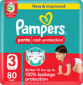 Pampers Rash Protection Culotte Pants Diapers 6-11kg Size 3 Giant 80 Count